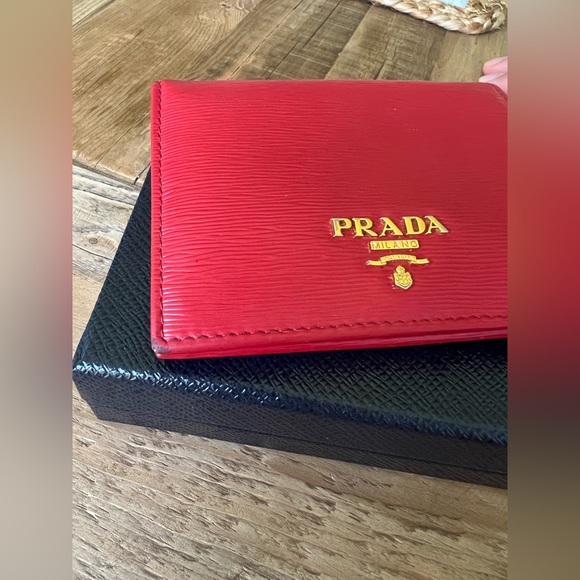Prada Small Red Leather Wallet - Picture 4 of 6